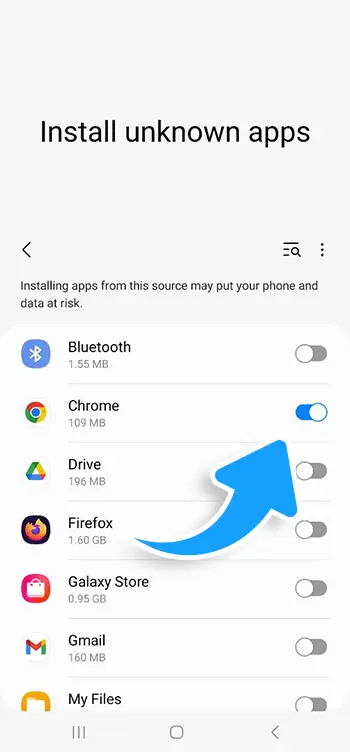 1xBet Android install step 2: Enable unknown sources